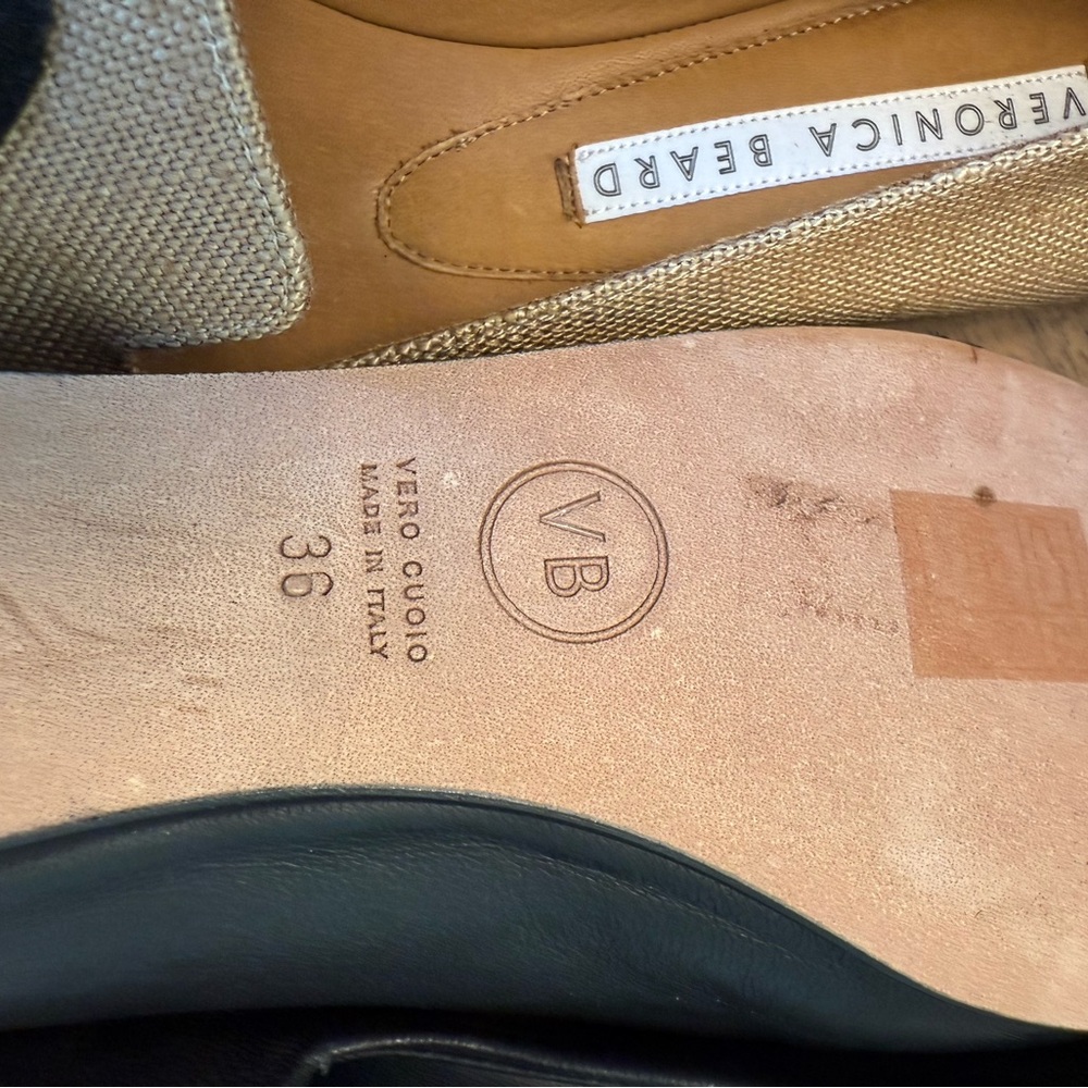 Veronica Beard  Black and Tan Embroidered Loafers NEW 1 Box original - Picture 7 of 10